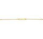 Naam armband goud model gourmet met hartje 16 cm.