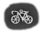 Wielrenners fiets klein zilveren hanger