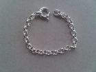 Jasseron armband zilver 5,5 mm 19 cm met grote sluiting.