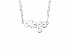 Zilveren naamketting voor kinderen model Diego