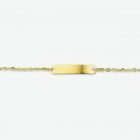 Gouden baby kinder graveer armbandje 11 tot 13 cm