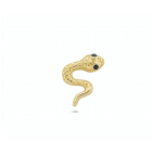 1 gouden oorknop met slang