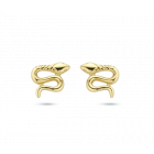 Gouden oorknopjes met kleine slang