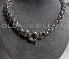 Jasseron collier geoxideerd zilver 10,5 mm 50 cm