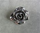 Roos broche zilver 3,5 cm