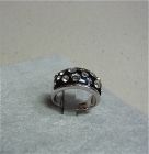 Band ring zwart met zirkonia