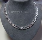 Zilveren Figaro ketting 6 mm 60 cm
