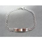 Plaatarmband zilver met gourmet schakel, lengte 19 cm