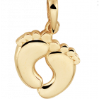 Gouden hanger met babyvoetjes