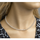 Zilveren Jasseron collier 5,5 mm 45 cm