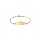 9 karaat baby graveer armband ovaal plaatje 