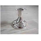 Zilveren kandelaar 5 cm parelrand.