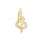 Massief gouden slang hanger