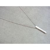 Karma zilveren collier met zilveren Tube.