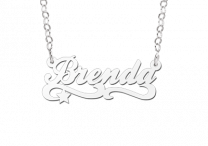 Zilveren naamketting voor kinderen model Brenda