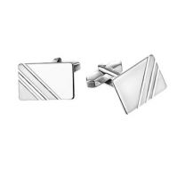 Manchet knopen zilver, rechthoek 1