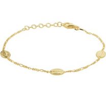 Zilveren scapulier armband, goldplated.