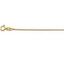 Gouden gourmette collier 1 mm 38 cm