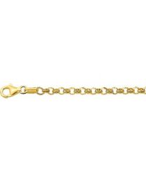 Gouden Jasseron collier 3,3 mm 50 cm