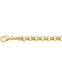 Gouden Jasseron collier 5 mm 50 cm