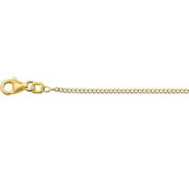 Gouden gourmette collier 1,4 mm 38 cm