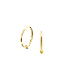 Gouden oorringen met klein bolletje eraan
