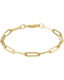 Moderne gouden closed forever schakel armband 4,5 mm 19 cm