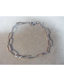 Zilveren closed forever armband, gerohdineerd zilver 4,3 mm 19 cm.