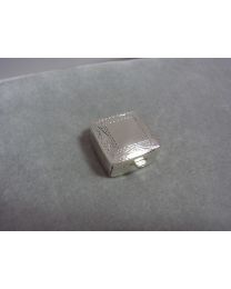 Zilveren doosje vierkant met fraaie rand bewerking