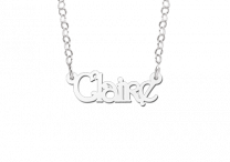 Zilveren naamketting voor kinderen model Claire