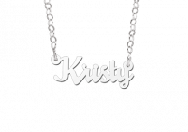 Zilveren naamketting voor kinderen model Krysty