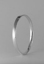 Zilveren slavenband vierkante buis 5 mm maat 64