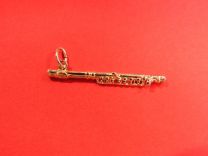 Dwarsfluit gouden hanger