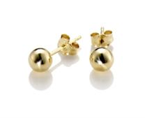 Bolletje 7 mm gouden oorknopjes