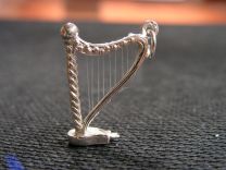 Harp zilveren hanger