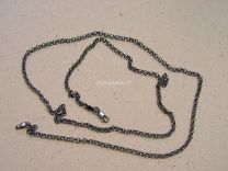 Zilveren jasseron collier donker zilver 2,5 mm 60 cm