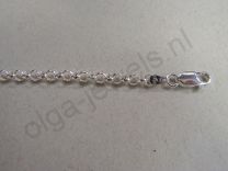 Jasseron collier 3,4 mm 60 cm