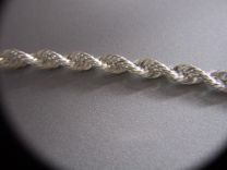 Koord armband zilver. dikte 5,5 mm, lengte 19 cm.