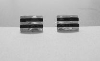 Manchet knopen zilver met onyx