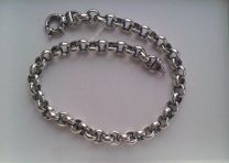 Jasseron collier geoxideerd  zilver 11,5 mm 45 cm