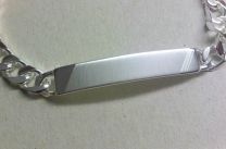 Zilveren Plaat armband met matte plaat 7 mm
