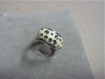 Band ring wit met zirkonia