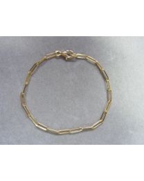 Verguld zilveren closed forever schakel armband 3 mm