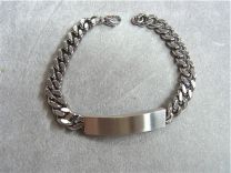 Armband met graveerplaat . 21 cm.