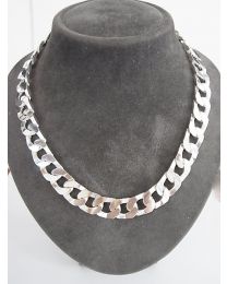 Zilveren heren ketting 10 mm 60 cm