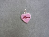 Hartje roze met opschrift Mom