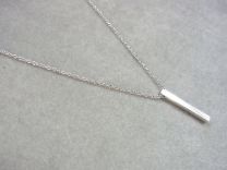 Karma zilveren collier met zilveren Tube.