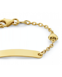 9 karaat baby armbandje hartje 9-11 cm