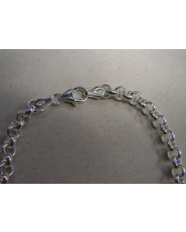 Zilveren jasseron collier Cartier sluiting 7 mm 45 cm.