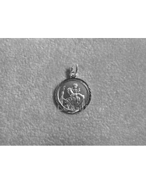 Zilveren Christoffel bedel 10 mm.